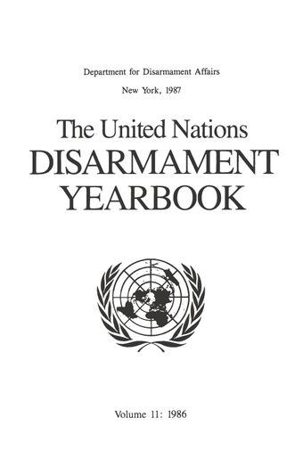 image of United Nations Disarmament Yearbook 1986