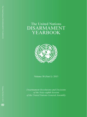 image of United Nations Disarmament Yearbook 2013: Part I