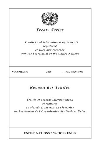 image of Treaty Series 2576