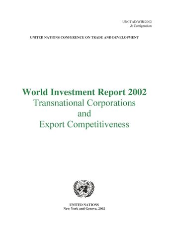 image of World Investment Report 2002