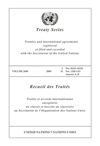 image of Treaty Series 2600
