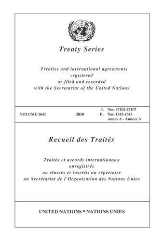 image of Treaty Series 2642