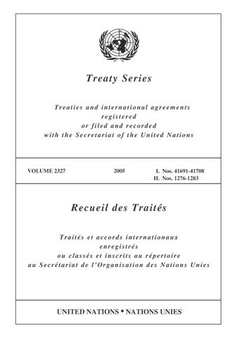 image of Treaty Series 2327