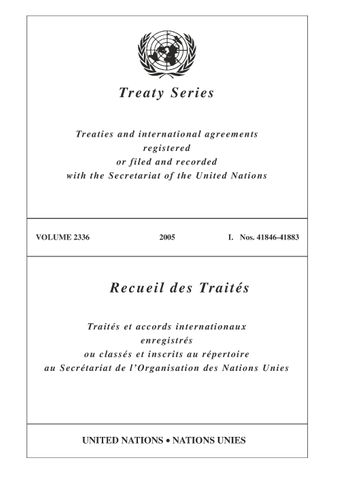 image of Recueil des Traités 2336