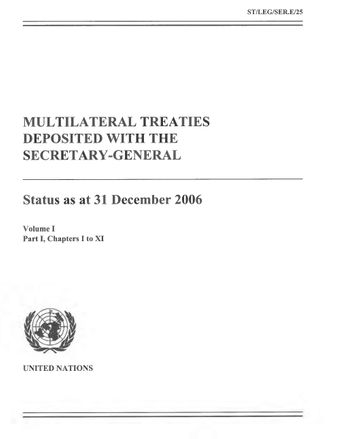 image of Multilateral treaties deposited with the secretary-general: Status as at 31 December 2006
