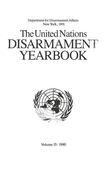 image of United Nations Disarmament Yearbook 1990