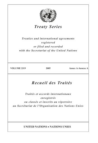 image of Recueil des Traités 2319