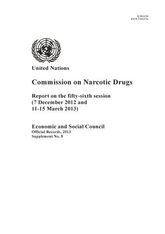 image of Report of the commission on narcotic drugs on the fifty-sixth session