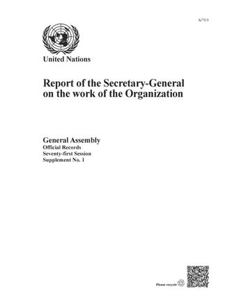 image of Report of the Secretary-General on the Work of the Organization 2016