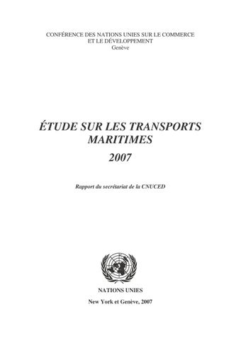 image of Étude sur les Transports Maritimes 2007