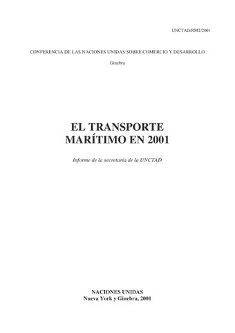 image of El Transporte Marítimo en 2001