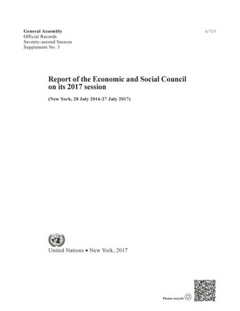 image of Report of the Economic and Social Council on its 2017 Session