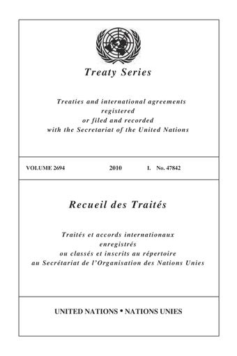 image of Treaty Series 2694