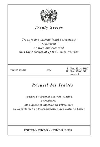 image of Recueil des Traités 2389