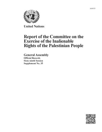 image of Report of the Committee on the Exercise of the Inalienable Rights of the Palestinian People