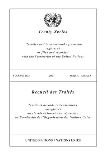 image of Recueil des Traités 2433