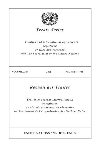image of Recueil des Traités 2329