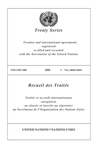 image of Recueil des Traités 2488