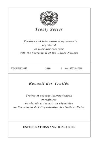 image of Recueil des Traités 2657