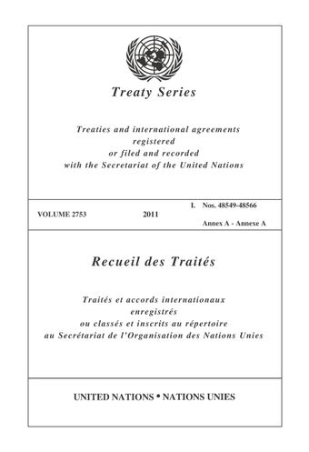image of Treaty Series 2753
