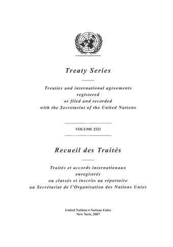 image of Treaty Series 2321