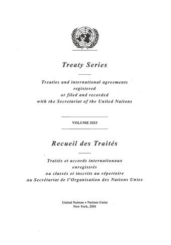image of Recueil des Traités 2033