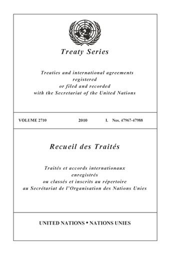 image of Recueil des traités 2710