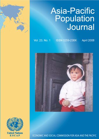 Asia-Pacific Population Journal, Vol. 23, No. 1, April 2008