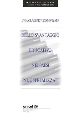 image of Una Classifica Comparata Dello Svantaggio Educativo nei Paesi Industrializzati