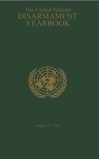 image of United Nations Disarmament Yearbook 2002