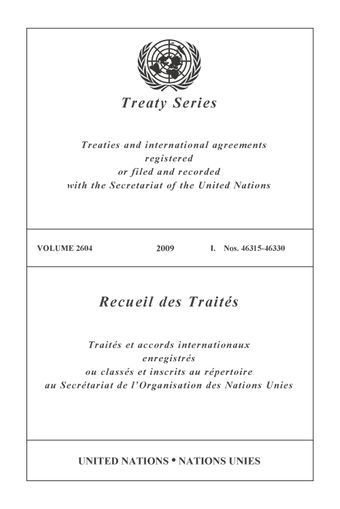image of Treaty Series 2604