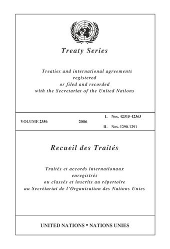 image of Recueil des Traités 2356