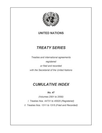 image of Treaty Series Cumulative Index No. 47