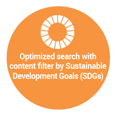 Optimized search with content filter by Sustainable Development Goals (SDGs)