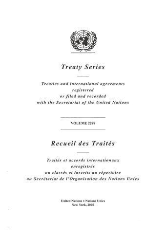 image of Treaty Series 2288