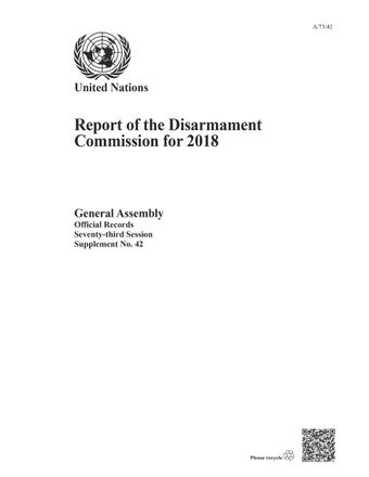 image of Report of the Disarmament Commission for 2018