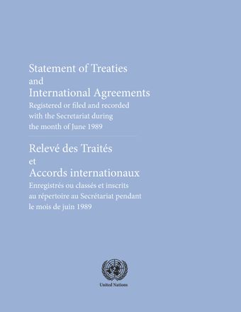 image of Recapitulative tables of original agreements registered and filed and recorded in 1989