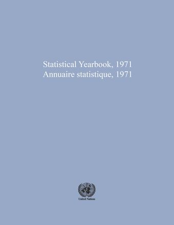 image of Annuaire statistique 1971, Vingt-troisième édition