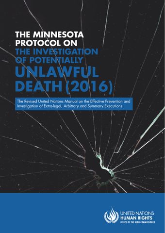 image of The Minnesota Protocol on the Investigation of Potentially Unlawful Death 2016