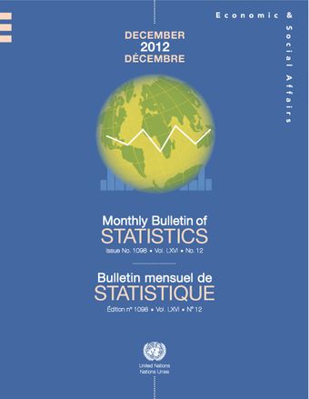 image of Monthly bulletin of statistics, December 2012: Population