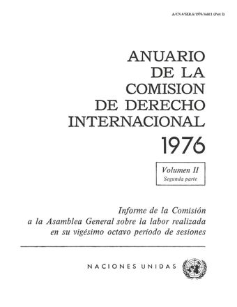 image of Anuario de la Comisión de Derecho Internacional 1976, Vol. II, Parte 2