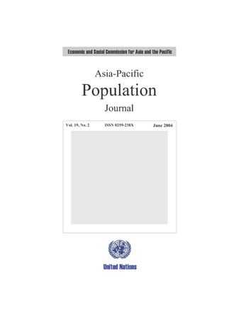 Asia-Pacific Population Journal, Vol. 19, No. 2, June 2004