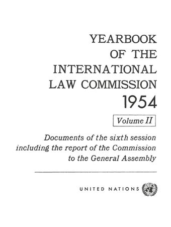 image of Yearbook of the International Law Commission 1954, Vol. II
