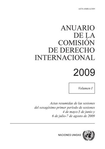 image of Anuario de la Comisión de Derecho Internacional 2009, Vol. I