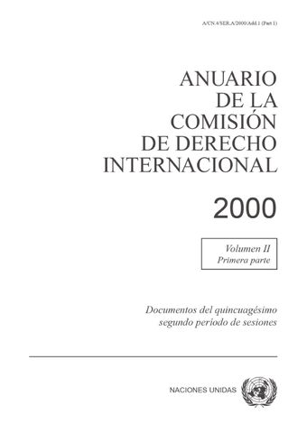image of Anuario de la Comisión de Derecho Internacional 2000, Vol. II, Parte 1