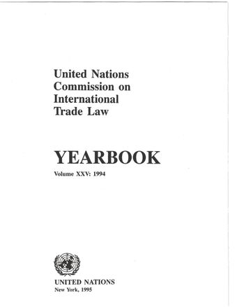 image of Guide to enactment of UNCITRAL model law on procurement of Goods, construction and services (A/CN.9/403)