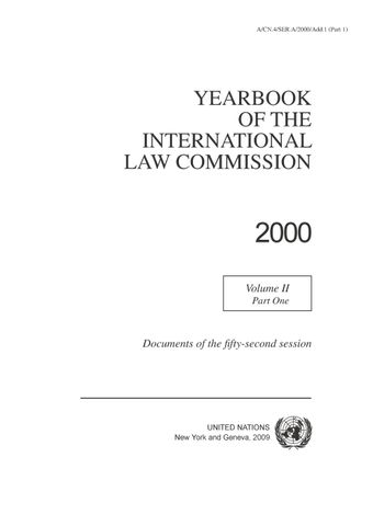 image of Yearbook of the International Law Commission 2000, Vol. II, Part 1