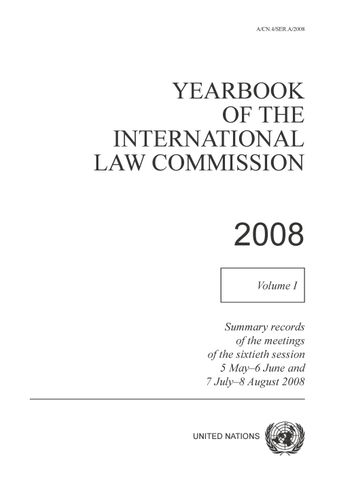 image of Yearbook of the International Law Commission 2008, Vol. I