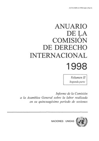 image of Anuario de la Comisión de Derecho Internacional 1998, Vol. II, Parte 2