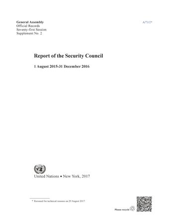 image of Matters brought to the attention of the Security Council but not discussed at meetings of the Council during the period covered